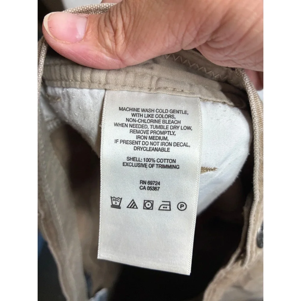 Columbia Mens Omni-Shield Cotton Canvas Cargo Shorts Tan Khaki 36W 9L AM4541